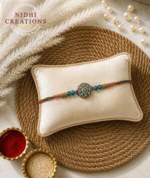 Turquoise Mandala Rakhi