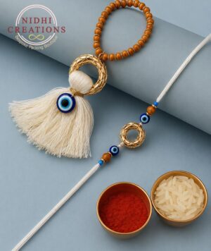 Evil Eye Grace Pair Rakhi Braclet Set