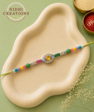 Rainbow Gemstone Rakhi