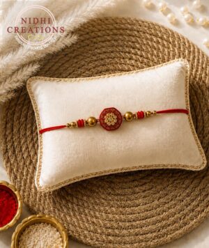 Scarlet Sunburst Rakhi