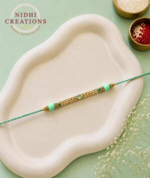 Mint Crystal Bar Rakhi