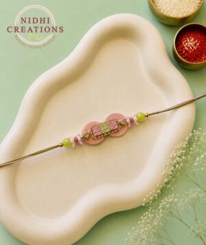 Pink Green Charm Rakhi