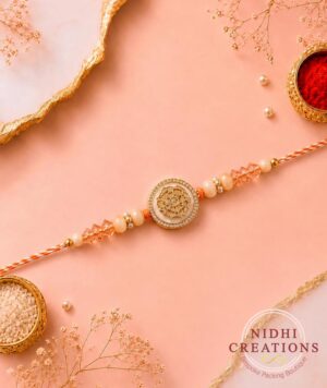 Peach Coin Rakhi
