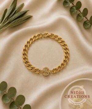 Unisex Luxe Dollar Charm Bracelet
