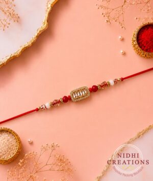 Red Pearl Bar Rakhi