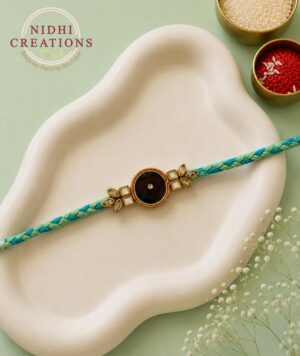 Crystal Peacock Mandala Rakhi