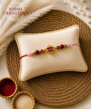 Crimson Lotus Rakhi