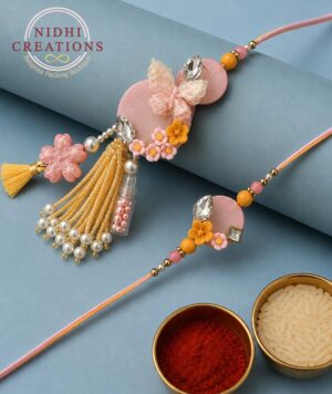 Butterfly Bloom Pair Rakhi Set