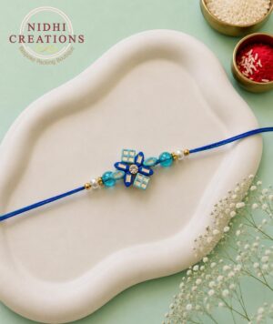 Cobalt Glass Mirror Rakhi