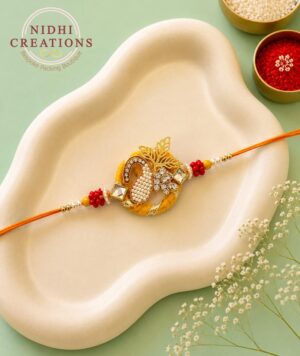 Pearl Yellow Royale Rakhi