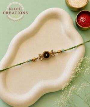 Circle Leaf Peacock Rakhi