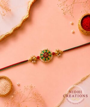 Green Swastik Rakhi