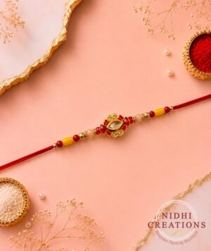 Red Yellow Charm Rakhi