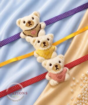 Soft Teddy Toddler Rakhi (any colour)